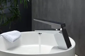 Aqua Siza Single Lever Modern Bathroom Vanity Faucet - Chrome